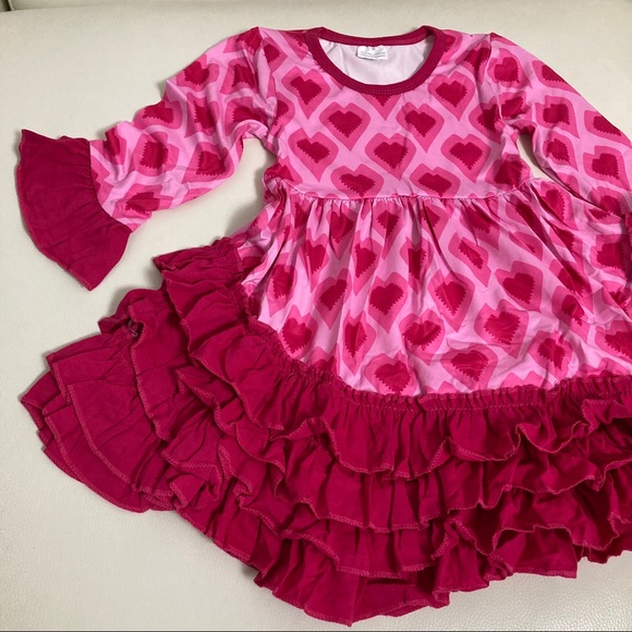 St. Valentines Heart ❤️ cute ruffle dress - Picture 3 of 5